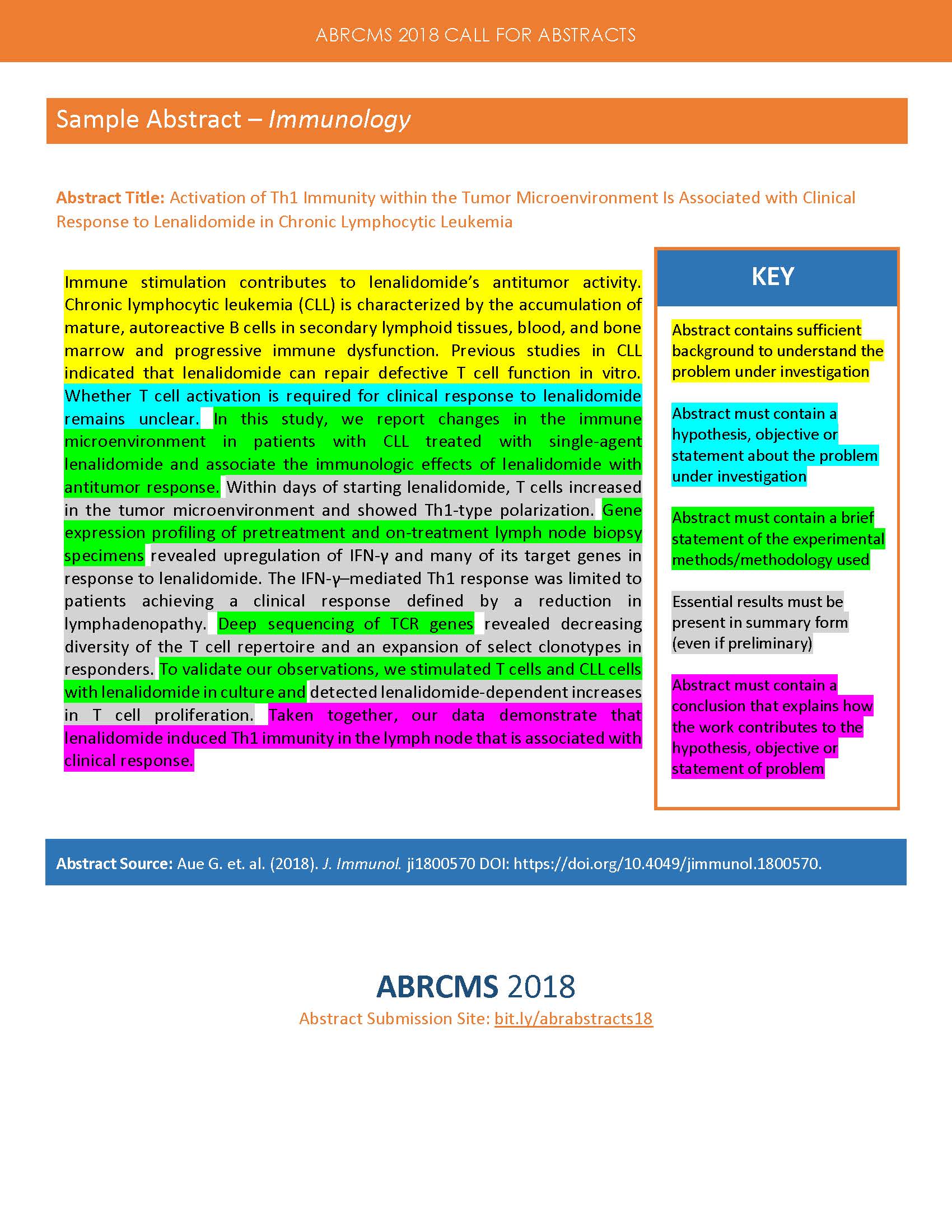 Sample Abstracts 2018 Immunology