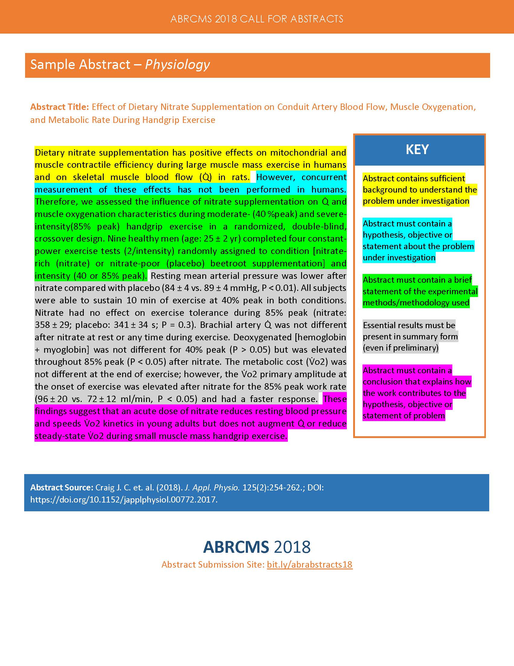 Sample Abstracts 2018 Physiology